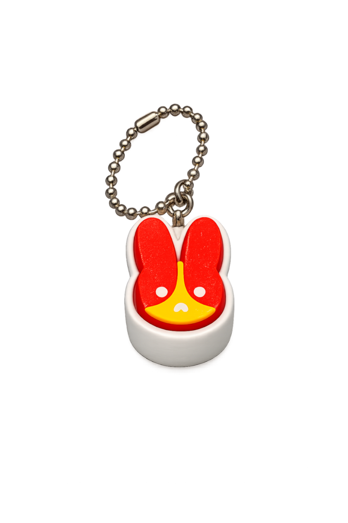 Personalized 3D Printed Sunny Bunny Clicker Keychain | Custom Gift | AVI3D Studio